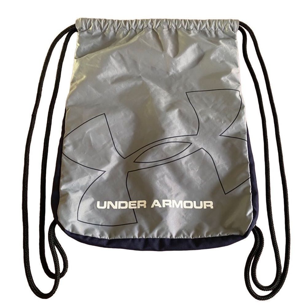 Under Armour drawstring nylon bag Like New Grey Navy Black White